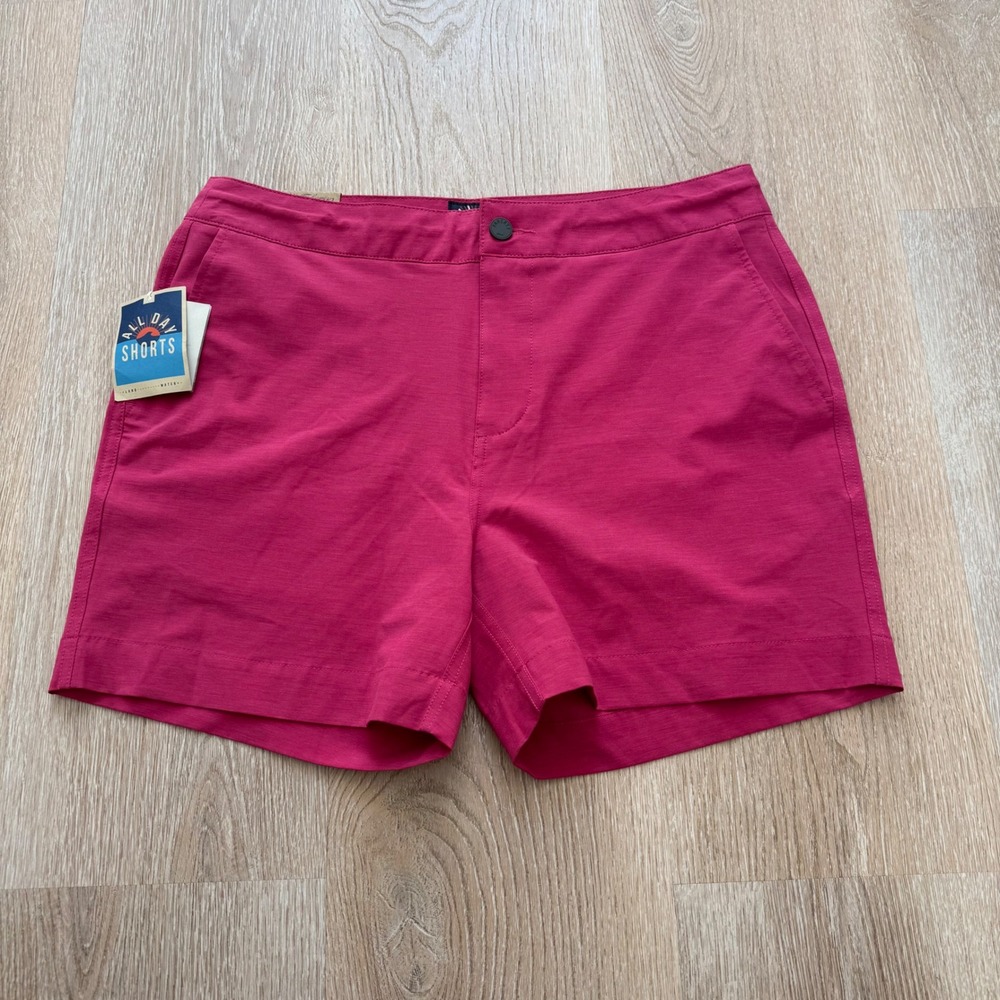 Faherty All Day Hybrid Shorts Mens 33 Hibiscus Pink 5 Inch Inseam Performance